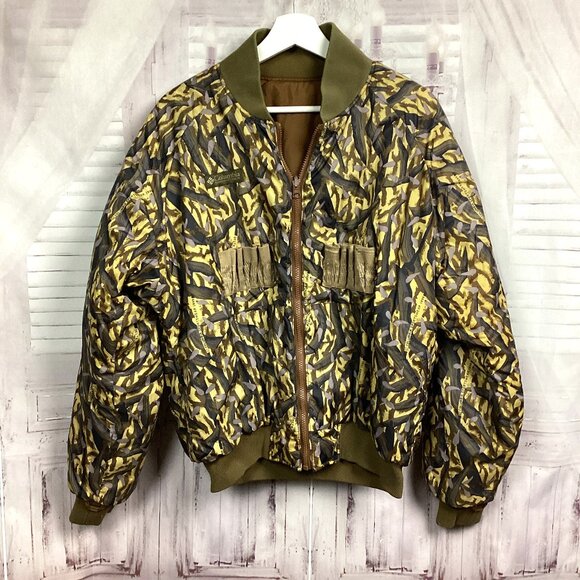ColumbiaCamo Reversible Bomber Hunting Jacket 80s M